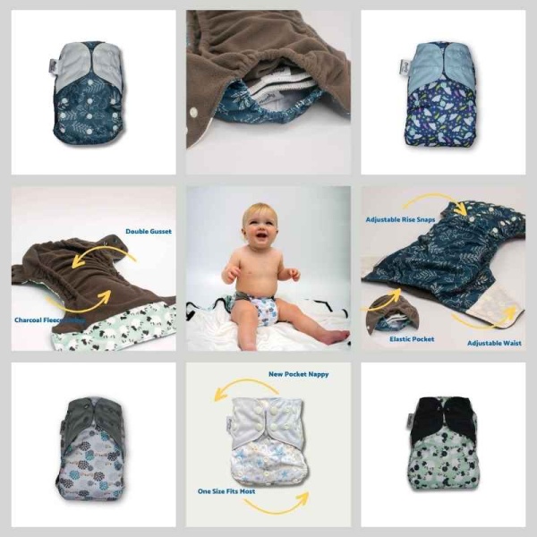 Reusable Cloth Pocket Nappies & Wipes Super Value Bundle